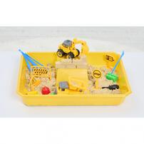 クリエーションサンド 工事現場プレイセット トイザらス限定｜室内 砂遊び セット 砂場遊びセット すくに遊べる 砂付属 クリスマスプレゼント 3歳 4歳 5歳