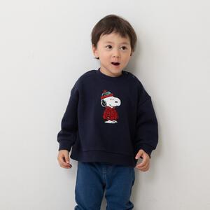 SNOOPY スヌーピー トレーナー サガラアップリケ ネイビー×95cm ベビーザらス限定