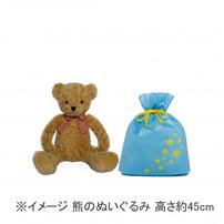 スターギフトバッグ 不織布（約）40ｘ44.5cm 水色 星 Sサイズ クリスマスラッピング 巾着袋 おもちゃ 子供 リボン 簡単 マチあり かわいい トイザらス限定