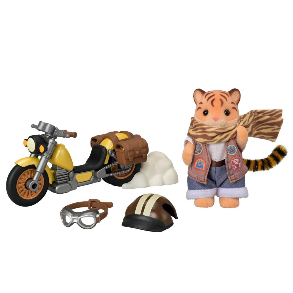 シルバニアファミリー　ポニー ＆トラップ 予約受付商品】シルバニアファミリー トラのアドベンチャーバイク