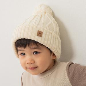 ケーブル編みニット帽(ナチュラル×48-50cm) ベビーザらス限定