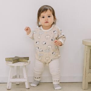 SNOOPY 長袖ロンパース タイツセット 総柄 スヌーピー ベビーザらス限定