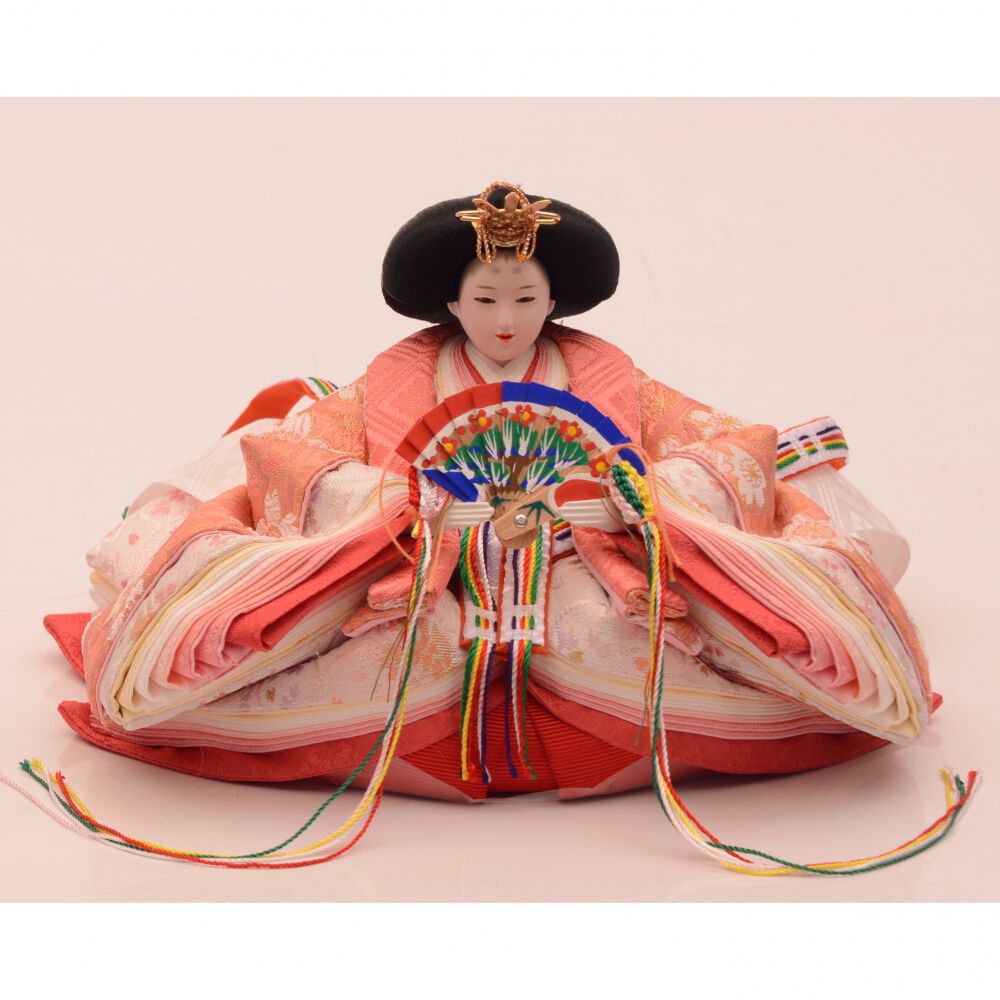 雛人形】収納飾り 親王飾り「桜刺繍ピンク」 (605838)ひな人形