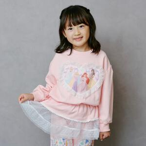 【Sophitica × tsumashi1118さん】Disney プリンセス 裏毛トレーナー ピンク×120cm ベビーザらス限定