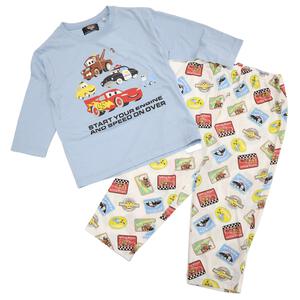 Disney ディズニー カーズ 長袖パジャマ 総柄パンツ ブルー&times;100cm ベビーザらス限定