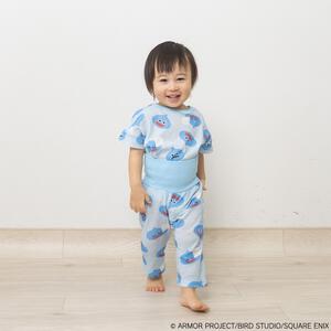 ドラクエベビー＆キッズ メッシュパジャマ スライムぴぴぴ ブルー&times;80cm