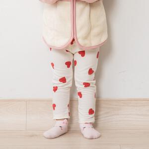 ベビーザらス限定　COJIKA 10分丈デイリーパンツ ハート柄 ミニ裏毛(ナチュラル&times;100ｃｍ)