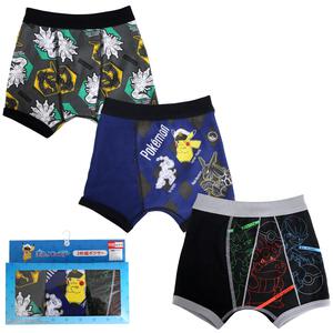 ポケモン 3枚組ボクサーブリーフ ネイビー×110cm
