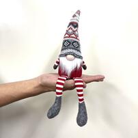 ノルディック足ブラサンタS グレー＆レッド