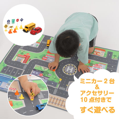 フェルトプレイマット＆ミニカーセット トイザらス限定  3歳 4歳 5歳