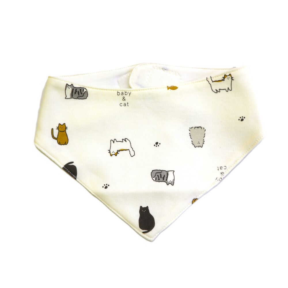 ベビー×ペットコレクション】スタイ 3枚組 ネコ バンダナ型