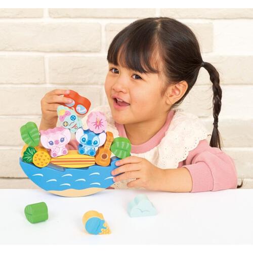 DISNEY HELLO! WOODEN WORLD スティッチ ゆらゆらサーフィン バランスブロックトイザらス限定