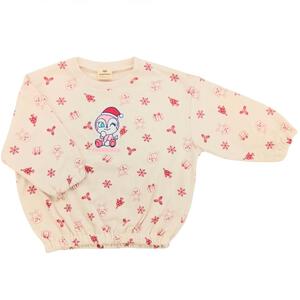 アンパンマン クリスマス裏毛トレーナー(オフシロ&times;90cm)