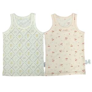 2枚組涼感袖なしシャツ肌着 シースルー うさぎ&times;チェリー ナチュラル&times;95cm ベビーザらス限定