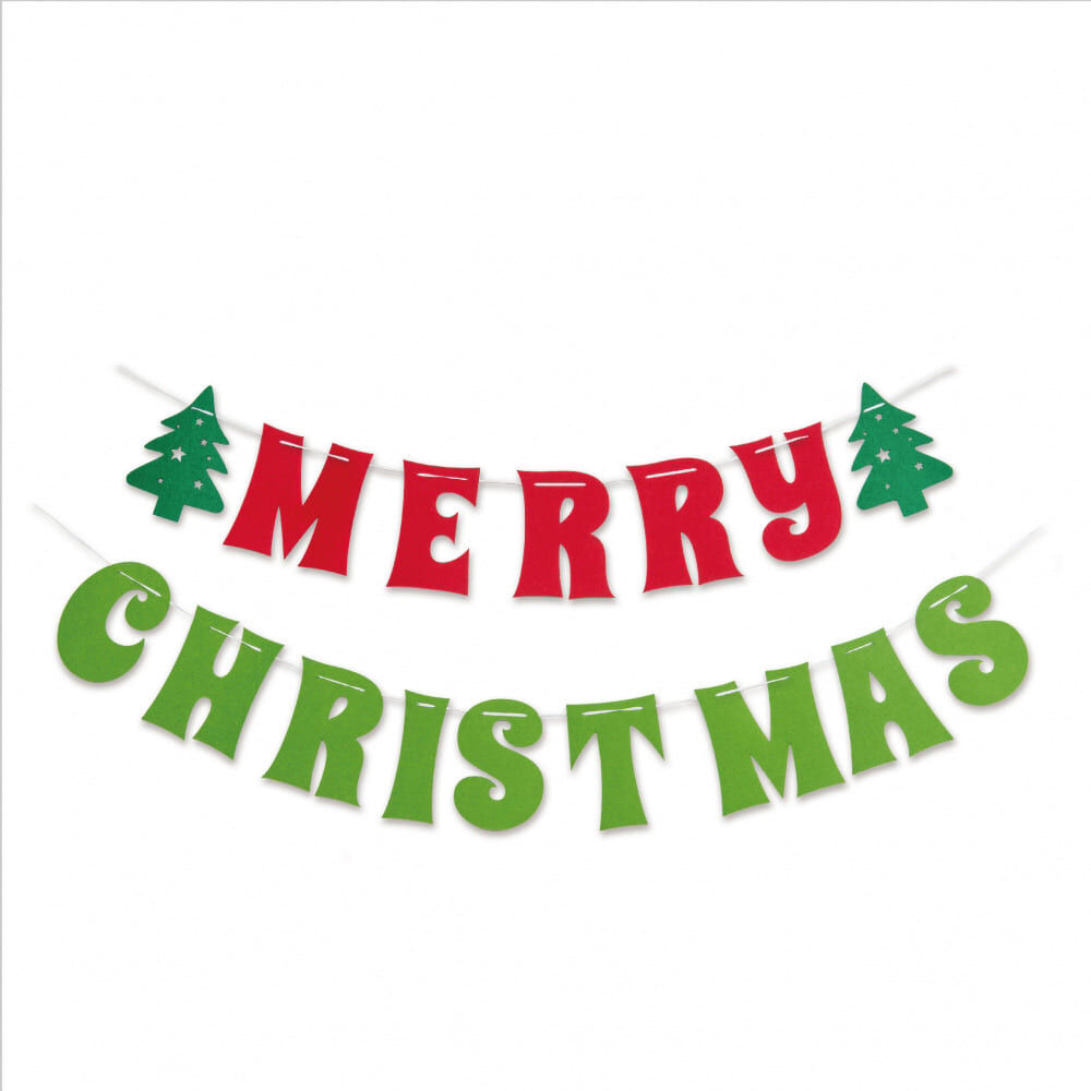 クリスマスの堅めフェルトのガーランド（26年度は売り切れました