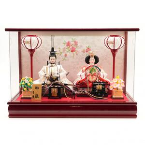 【雛人形】ケース飾り 親王飾り「舞桜刺繍」 (322568)ひな人形 コンパクト おしゃれ トイザらス・ベビーザらス限定【メーカー直送】
