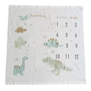 表ガーゼ湯上り正方形 恐竜(オフホワイト&times;フリー) ベビーザらス限定