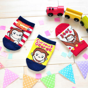 おさるのジョージ 3Pソックス ベビーザらス限定