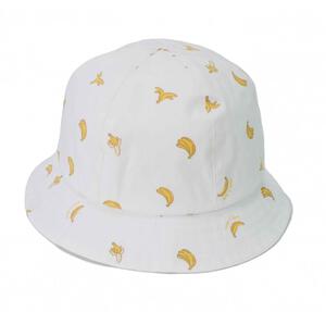 バナナ柄日よけハット ナチュラル&times;48cm