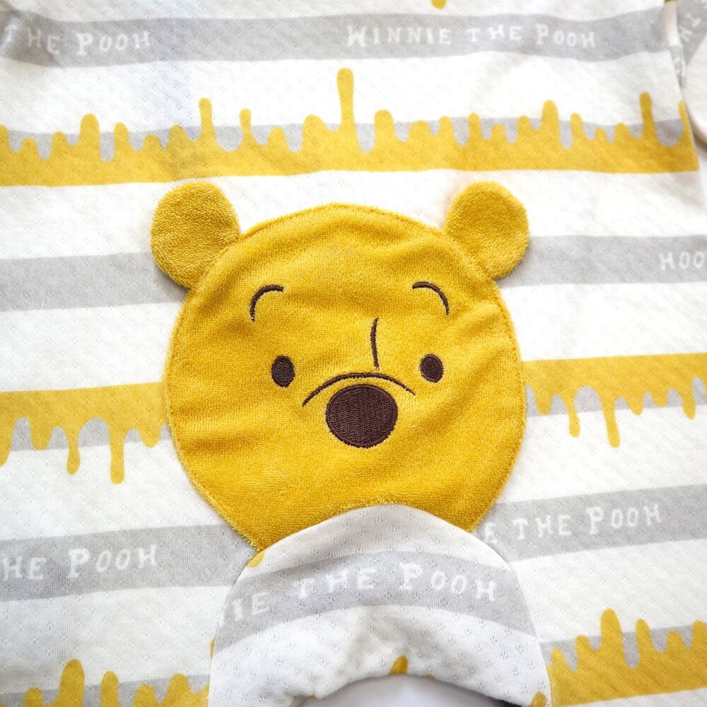 ディズニー　くまのプーさん　70cm 日本製 Disney ディズニー 長袖前開きロンパース おしり顔 くまのプーさん