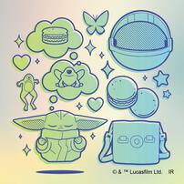 スターウォーズ グローグー オーロラステッカーコレクション 全12種【種類ランダム】