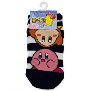 星のカービィ 1P ボーダーソックス 13-19cm