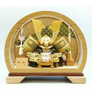 【五月人形】兜ケース飾り「緑七宝木目調半円アクリル」（538283）トイザらス・ベビーザらス限定【メーカー直送】