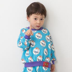 【Universal × chimajiro0730さん】 E.T. 総柄トレーナー パステルブルー×100cm