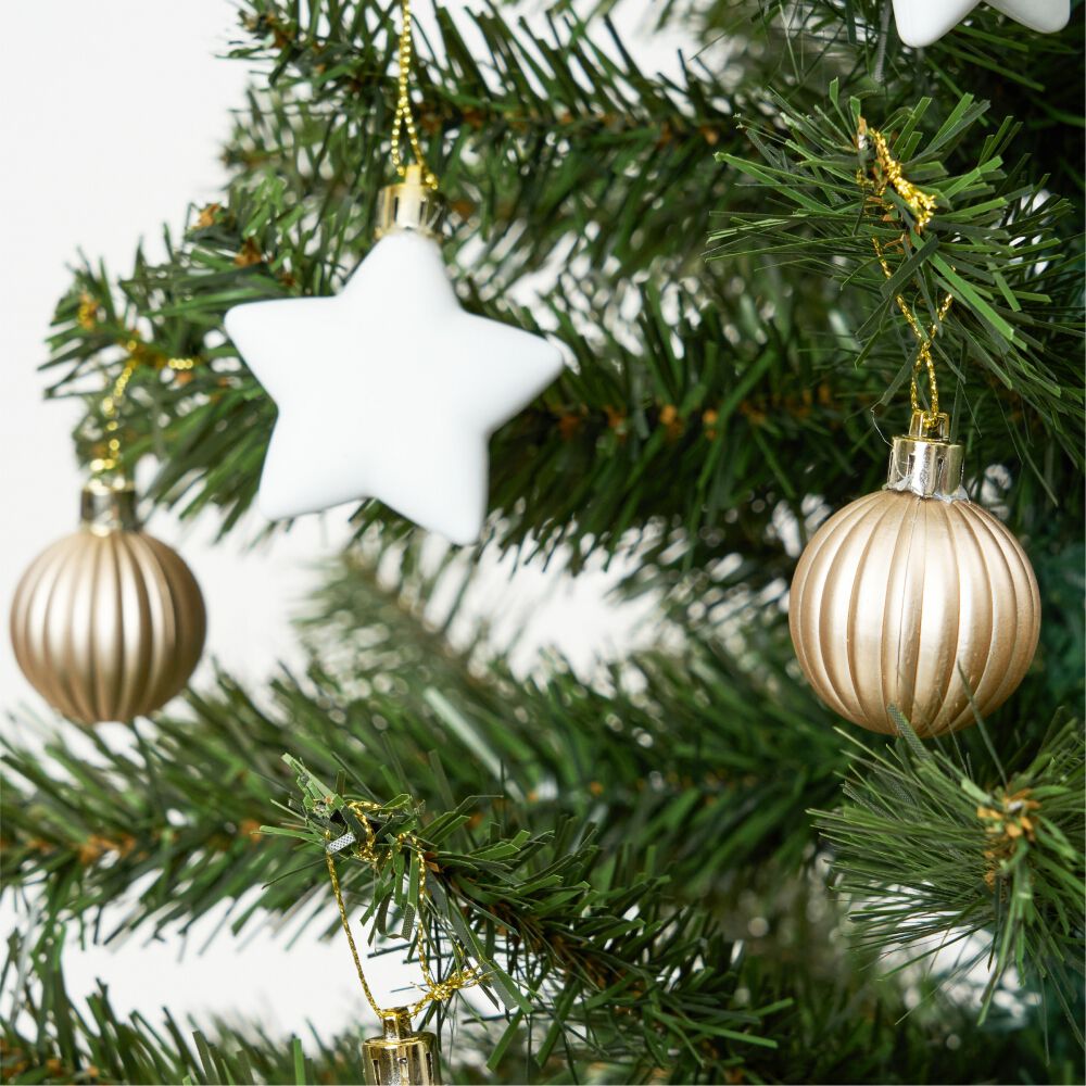 クリスマス】30PCSオーナメントセット ゴールド＆ホワイト＆シャンパン