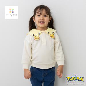 monpoke モンポケ トレーナー 衿付き ピカチュウ ナチュラル&times;110cm