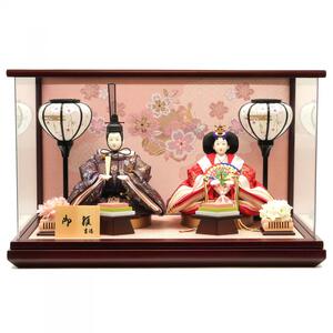 【雛人形】ケース飾り 親王飾り「桜クリスタルワイン塗アクリル」 (322713)ひな人形 おしゃれ トイザらス・ベビーザらス限定【メーカー直送】