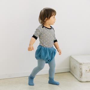 【FirstCloset×mioさん】 足付きレギンス × ボアブルマ ブルー×フリー ベビーザらス限定