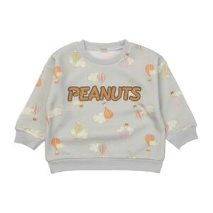 SNOOPY スヌーピー 長袖デイリートレーナー 起毛 くも気球総柄 グレー&times;95cm ベビーザらス限定