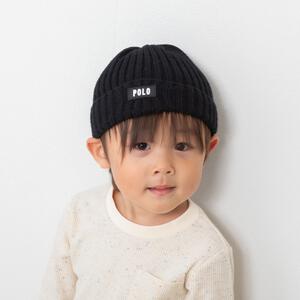 POLOBCS ロゴワッチニット帽子 ブラック×46-50cm ベビーザらス限定