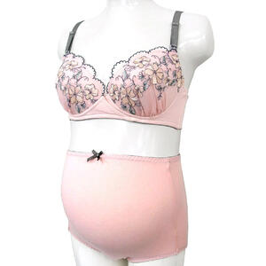 エンブ刺繍ブラ＆ショーツ（ピンク×L） ベビーザらス限定