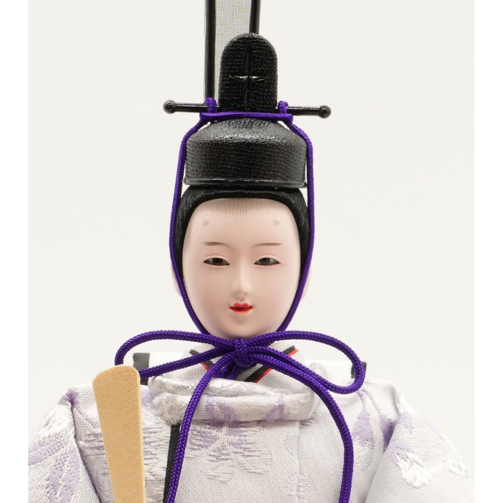 雛人形】ケース飾り 親王飾り「桜刺繍金ぼかしパノラマアクリル