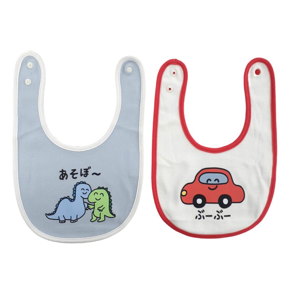 スタイ☆さん専用 おえかきさん スタイ2枚組み ベビーのようきゅう(ホワイト×FREE