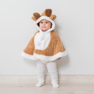 クリスマス トナカイマント コスチューム キッズ ベビー サンタクロース コスチューム 子供 衣装 ベロア ベージュ×70-90cm ベロア ベビーザらス限定