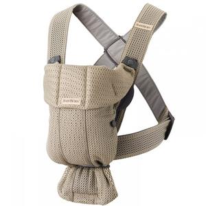 BabyBjorn ベビービョルン ベビーキャリア MINI エアー (グレーベージュ) 抱っこ紐 対面抱っこ 前向き抱っこ 新生児～1歳頃まで メーカー直送品