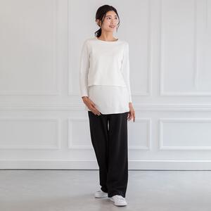 裏起毛らくちんストレート(ブラック&times;M)