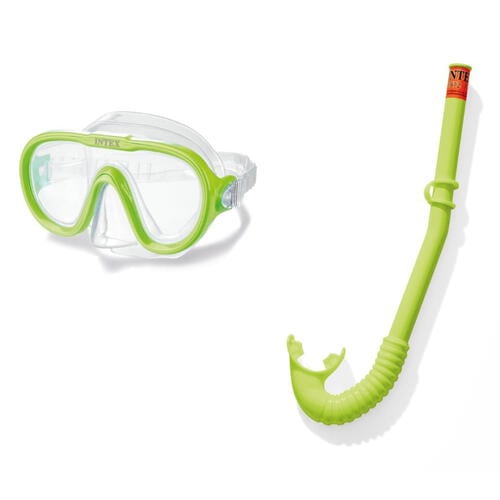 インテックス INTEX 子供用シュノーケリング 2点セット グリーン/イエロー【色ランダム】