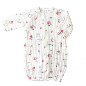 サンリオ キティ 6層連続織ガーゼ 兼用ドレス ホワイト×50-70cm