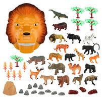 プレイポップ ライオンヘッド 野生のいきものセット トイザらス限定 クリスマスプレゼント 3歳 4歳 5歳