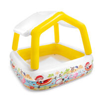 インテックス INTEX サンシェードプール 157&times;157&times;122cm パープル/イエロー 【種類ランダム】屋根付きプール ビニールプール 2歳 3歳