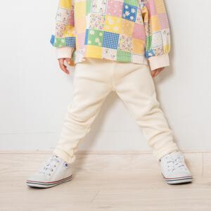 COJIKA 10分丈デイリーパンツ 裏シャギー テレコ無地 ホワイト&times;90cm ベビーザらス限定