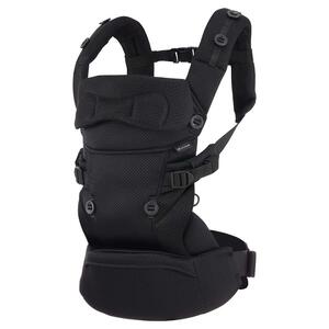 カーメイト エールベベ ベビーキャリア スリー qd (ブラック) 抱っこ紐 対面抱き おんぶ 前向き抱き 重さ分散エアリーショルダー機能 立体メッシュ構造 新生児～15.0kg以下