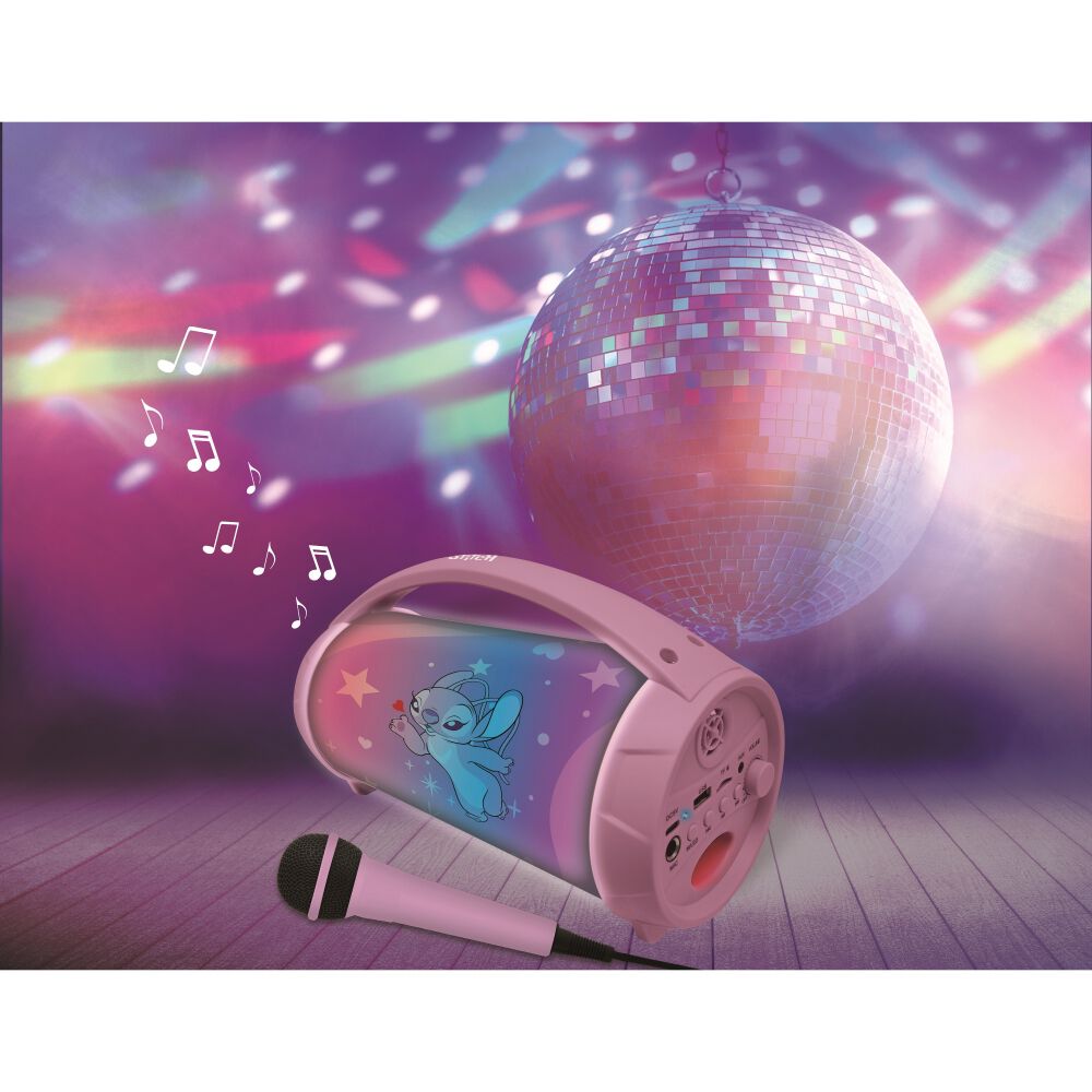 スティッチ＆エンジェル ライトアップスピーカー＆マイク トイザらス