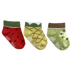 3Pフルーツ柄ショートソックス 9-15cm