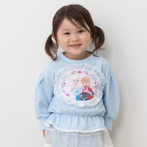 【Sophitica × tsumashi1118さん】Disney アナと雪の女王 裏毛トレーナー ブルー×90cm ベビーザらス限定