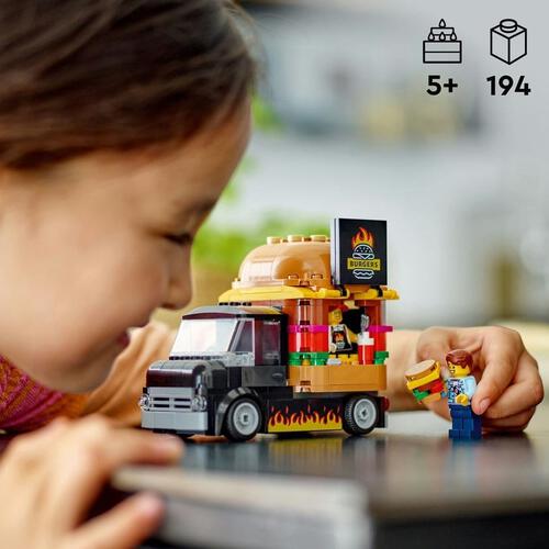 レゴ LEGO シティ バーガートラック 60404｜おもちゃ 玩具 誕生日 プレゼント ブロック 知育 5歳 6歳 7歳 はたらくくるま 働く車 ごっこ遊び 車 ミニカー